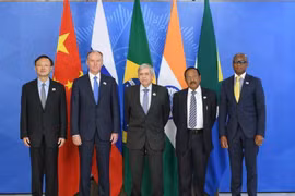 Các nhà lãnh đạo của BRICS. (Nguồn: Xinhua)