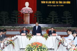 Thủ tướng Nguyễn Xuân Phúc phát biểu tại buổi làm việc. (Ảnh: Thống Nhất/TTXVN)