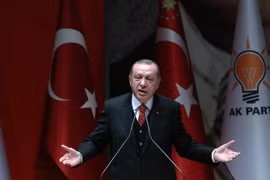 Tổng thống Thổ Nhĩ Kỳ Recep Tayyip Erdogan. (Ảnh: AFP/TTXVN)