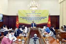Ông Đào Minh Tú, Phó Thống đốc NHNN chỉ đạo tại hội nghị. (Ảnh: CTV/Vietnam+)