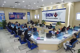 Giao dịch tại BIDV. (Ảnh: CTV/Vietnam+)