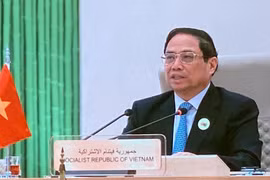 Thủ tướng Phạm Minh Chính phát biểu tại Hội nghị Cấp cao ASEAN-Hội đồng hợp tác Vùng Vịnh (GCC). (Ảnh: Dương Giang/TTXVN)
