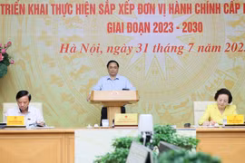 Thủ tướng Phạm Minh Chính phát biểu tại hội nghị. (Ảnh: Dương Giang/TTXVN)