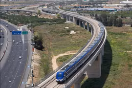 Israel sẽ rút ngắn thời gian di chuyển đến trung tâm kinh tế và chính trị xuống dưới 2 giờ. (Nguồn: Railway Gazette)