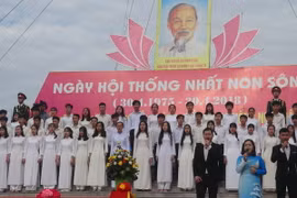Quang cảnh buổi lễ. (Nguồn: Thanh Thủy-TTXVN)