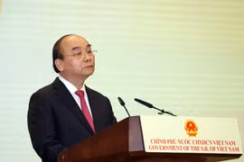 Thủ tướng Nguyễn Xuân Phúc phát biểu. (Ảnh: Thống Nhất/TTXVN)