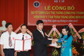 Lễ công bố quyết định thành lập Viện Pháp y tâm thần Trung ương Biên Hòa. (Ảnh: Sỹ Tuyên/Vietnam+)