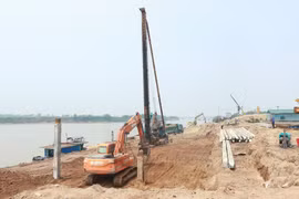 Cảng sông Tri Phương tập trung phục vụ hàng hóa xuất nhập khẩu của năm tỉnh miền Bắc thông quan vận chuyển container bằng đường thủy. (Ảnh: Việt Hùng/Vietnam+)