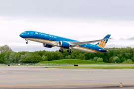 Vietnam Airlines tiếp tục đạt tăng trưởng mạnh mẽ trong sản xuất và kinh doanh. (Ảnh: VNA cung cấp)