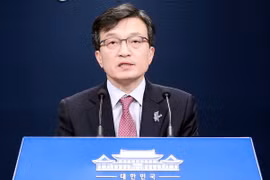 Người phát ngôn Nhà Xanh Kim Eui-kyeom. (Nguồn: Yonhap/TTXVN)