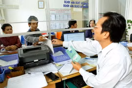 Phòng giao dịch Một cửa tại BHXH thành phố Pleiku (Gia Lai). (Ảnh: Dương Ngọc/TTXVN)