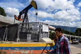 Cở sở khai thác dầu tại Caracas, Venezuela. (Nguồn: AFP/TTXVN)