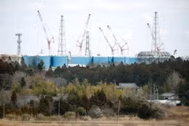 Nhà máy điện hạt nhân Fukushima Daiichi ở Okuma hiện vẫn nằm trong khu vực bị phong tỏa và cách ly sau thảm họa động đất và sóng thần. (Nguồn: Kyodo/ TTXVN)