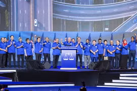 Thủ tướng Malaysia Najib Razak công bố cương lĩnh tranh cử ngày 8/4. (Nguồn: THX/TTXVN)