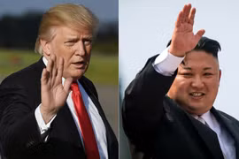 Tổng thống Mỹ Donald Trump (trái) và nhà lãnh đạo Triều Tiên Kim Jong-un. (Nguồn: AFP/TTXVN)