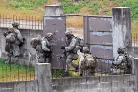 Binh sỹ trong cuộc tập trận chung Hàn Quốc - Mỹ tại Pocheon, Hàn Quốc ngày 19/9/2017. (Nguồn: AFP/TTXVN)
