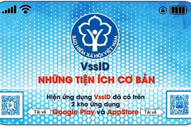 Ứng dụng VssID-Bảo hiểm xã hội số. (Ảnh: PV/Vietnam+)