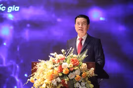 Bộ trưởng Nguyễn Mạnh Hùng phát biểu khai mạc Diễn đàn công nghệ mở. (Nguồn: mic.gov.vn)