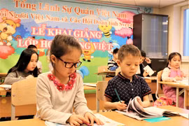 Lớp học Tiếng Việt ở Ekaterinburg, Nga. (Ảnh: Dương Trí/Vietnam+)
