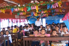 Một lớp học ở Biển Hồ (Ảnh: P.K)