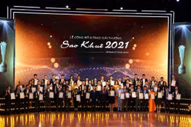 Các doanh nghiệp được vinh danh tại Sao khuê 2021. (Ảnh: PV/Vietnam+)