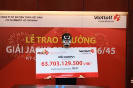 Người chơi may mắn đã trúng giải Jackpot trị giá hơn 63,7 tỷ đồng. (Ảnh: Vietlott)