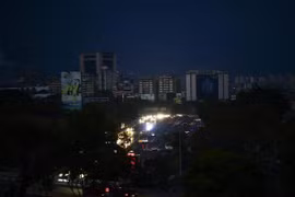 Toàn cảnh mất điện tại thủ đô Caracas, Venezuela ngày 8/3/2019. (Ảnh: AFP/TTXVN)