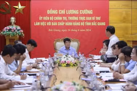 Quang cảnh buổi làm việc. (Ảnh: Danh Lam/TTXVN)