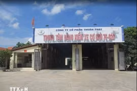 Trung tâm đăng kiểm xe cơ giới 76-02D. (Ảnh: TTXVN phát)