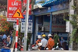 Hiện trường nơi xảy ra vụ việc. (Ảnh: TTXVN phát)