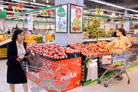 Người dân mua sắm tại siêu thị WinMart Võ Thị Sáu, quận Hai Bà Trưng, Hà Nội. (Ảnh: Trần Việt/TTXVN)