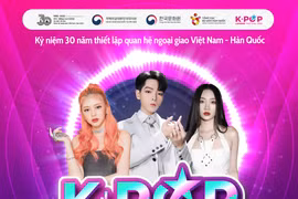 Các nghệ sỹ tham gia chương trình (từ trái sang): Liz Kim Cương, Đức Phúc và Orange. (Ảnh: TTVHHQ) 