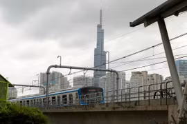 Tuyến metro số 1 Thành phố Hồ Chí Minh (Bến Thành-Suối Tiên) sẽ vận hành thương mại trong quý 4/2024, thay vì tháng 7 tới. (Ảnh: Thanh Vũ/TTXVN)