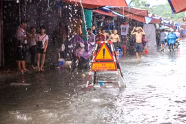 Các địa phương cần đề phòng mưa với cường suất lớn gây ngập úng đô thị ở Bắc Bộ. (Ảnh: PV/Vietnam+)
