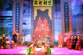 Một tiết mục tham gia Liên hoan ca trù toàn quốc 2018. (Ảnh: TTXVN)