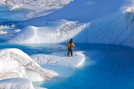 Sông băng tan ở Greenland. (Nguồn: europa.eu)