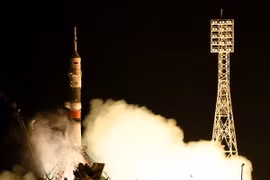 Nga phóng thành công tàu vũ trụ Soyuz MS-03 chở 3 nhà du hành lên Trạm vũ trụ quốc tế (ISS) ngày 18/11 vừa qua. (Ảnh: AFP/TTXVN)