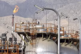 Mỏ khí South Pars gần cảng Assalouyeh, miền nam Iran. (Ảnh: EPA/TTXVN)