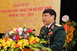 Trung tướng Nguyễn Song Phi, Phó Chủ tịch thường trực Trung ương Hội Cựu chiến binh Việt Nam phát biểu. (Ảnh: Thành Đạt/TTXVN)