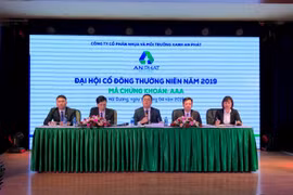 Đại hội cổ đông Công ty cổ phần nhựa và môi trường xanh An Phát sáng 16/4. (Ảnh: BTC/Vietnam+)