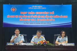 Họp báo: Hội nghị Tổng cục trưởng Hải quan ASEM lần thứ 13 tại Việt Nam. (Ảnh: PV/Vietnam+)
