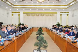 Quang cảnh buổi tiếp. (Ảnh: Xuân Khu/TTXVN)