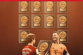 Thomas Müller là cầu thủ duy nhất có 11 chức vô địch Bundesliga trong đó có 10 lần liên tiếp (Nguồn: Fc Bayern.com)