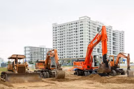 Công ty CP Đô thị FPT Đà Nẵng thuộc Tập đoàn FPT vừa khởi công xây dựng 5 dự án thuộc tổ hợp hạ tầng khu Đô thị tại phường Hòa Hải, quận Ngũ Hành Sơn, Thành phố Đà Nẵng. (Ảnh: Phan Phương/Vietnam+)
