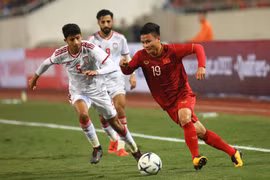 Quang Hải trong trận gặp UAE. (Ảnh: Nguyên An/Vietnam+)