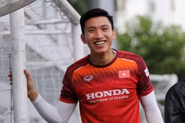 Đoàn Văn Hậu trong buổi tập của U22 Việt Nam. (Nguồn: VFF)
