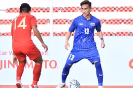 U22 Thái Lan (áo xanh) bại trận trước U22 Indonesia. (Nguồn: TTVH)