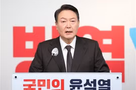 Tổng thống đắc cử Yoon Suk-yeol. (Ảnh: Yonhap/TTXVN) 