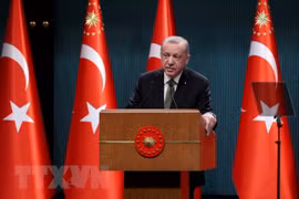 Tổng thống Thổ Nhĩ Kỳ Recep Tayyip Erdogan. (Ảnh: AFP/TTXVN) 