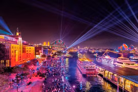 Lễ hội ánh sáng Vivid Sydney của Australia(Nguồn: Reuters.)